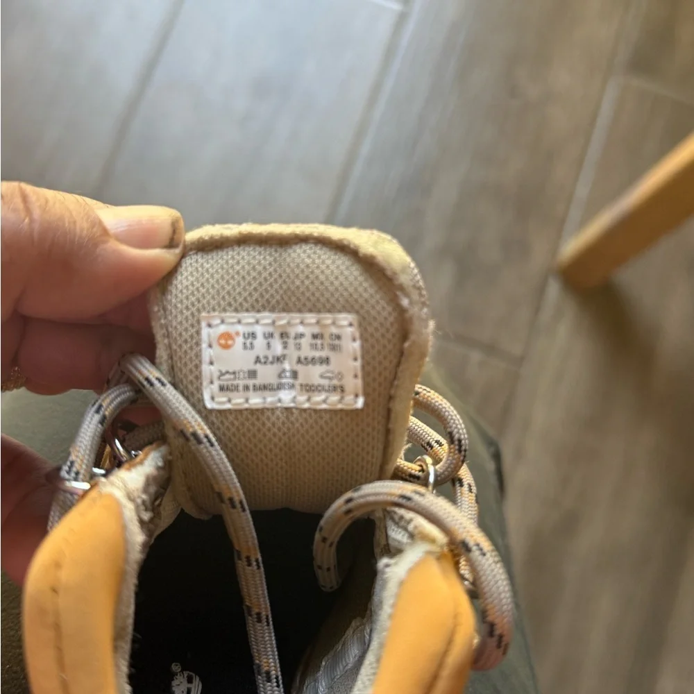 New Timberland Tan and White Boots with Chunky Sole